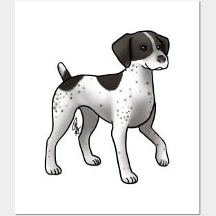 Dog - German Shorthaired Pointer - Black White Patched Posters and Art